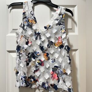 Floral Sleeveless Sheer Women's Top